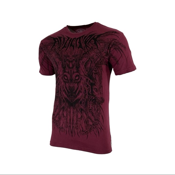 Affliction Men's T-shirt PRIMAL INSTINCT Skull Biker S-3XL NWT - Picture 3 of 9